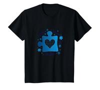 Aimer Quelqu'un autiste : Sensibilisation et Soutien T-Shirt, Enfant, Noir, 8 Ans