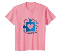 Aimer Quelqu'un autiste : Sensibilisation et Soutien T-Shirt, Enfant, Rose, 4 Ans