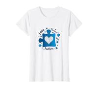 Aimer Quelqu'un autiste : Sensibilisation et Soutien T-Shirt, Femme, Blanc, XS