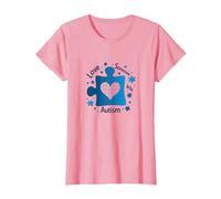 Aimer Quelqu'un autiste : Sensibilisation et Soutien T-Shirt, Femme, Rose, M