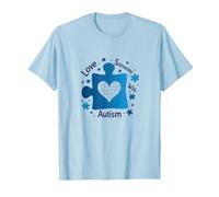 Aimer Quelqu'un autiste : Sensibilisation et Soutien T-Shirt, Homme, Bleu Céleste, M
