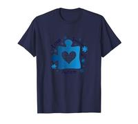 Aimer Quelqu'un autiste : Sensibilisation et Soutien T-Shirt, Homme, Bleu Marine, L