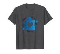 Aimer Quelqu'un autiste : Sensibilisation et Soutien T-Shirt, Homme, Chiné Foncé, 3XL