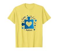 Aimer Quelqu'un autiste : Sensibilisation et Soutien T-Shirt, Homme, Citron, S