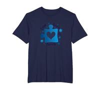 Aimer Quelqu'un autiste : Sensibilisation et Soutien T-Shirt, Homme Grandes Tailles, Bleu Marine, 6X Tall