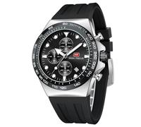 AIMES Montre Homme Etanche Analogique Quartz Chronographe Élégant Grand Cadran Affaires Travail Mode Casual Sport Robe Élégante Cadeau pour
