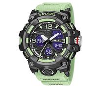AIMES Montre pour homme Sports de plein air Étanche Militaire Montre tactique Numérique Analogique Montre-bracelet Date Multifonction LED Grand cadran Alarme Chronomètre pour homme, C-vert, lanière