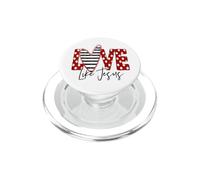 Aimez comme Jésus, cœur chrétien, Femmes de la Foi de la Saint-Valentin PopSockets PopGrip pour MagSafe