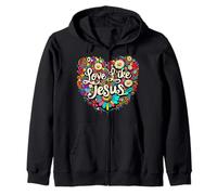 Aimez comme Jésus, Dieu Religieux, Foi, Filles chrétiennes Groovy Sweat à Capuche