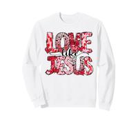 Aimez comme Jésus Valentine Christian Sweatshirt