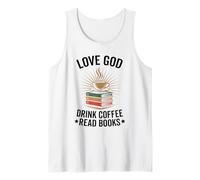 Aimez, Dieu, buvez du café, lisez des livres, des livres chrétiens, des amateurs Débardeur
