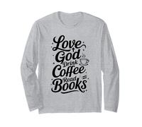 Aimez, Dieu, buvez du café, lisez des livres, des livres chrétiens, des amateurs Manche Longue