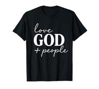 Aimez Dieu et les gens Foi chrétienne chrétienne T-Shirt