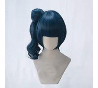 Aimez en direct! Ensoleillement! Aqours Tsushima Yoshiko Cosplay Costume fête cheveux Cosplay perruque bleu courbant queue de cheval A