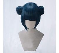 Aimez en direct! Ensoleillement! Aqours Tsushima Yoshiko Cosplay Costume fête cheveux Cosplay perruque bleu courbant queue de cheval B