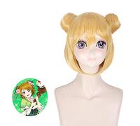 Aimez en direct! Lovelive Koizumi Hanayo perruques cheveux synthétiques courts résistants à la chaleur avec des petits pains Halloween Cosplay Costume perruque + bonnet de perruque