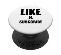 Aimez et abonnez-Vous Meme Video Vlogger Tubercules de médias Sociaux PopSockets PopGrip Adhésif