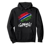 Aimez la Gambie avec Le Drapeau en détresse de la Gambie | Gambian Pride Sweat à Capuche