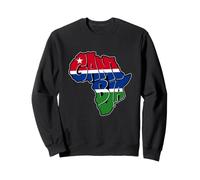 Aimez la Gambie avec Le Drapeau gambien à l'intérieur de la Carte de l'Afrique Sweatshirt