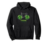 Aimez la Terre, passez au vert, au monde vert, à vélo Sweat à Capuche