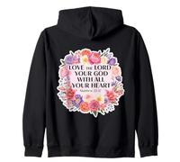 Aimez Le Seigneur Votre Dieu de Tout Votre cœur Femme chrétienne Sweat à Capuche