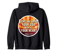 Aimez Le Seigneur Votre Dieu de Tout Votre cœur - Verset chrétien Sweat à Capuche