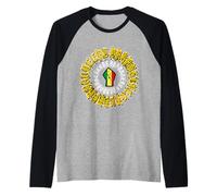 Aimez le Sénégal avec le drapeau sénégalais dans un poing levé Manche Raglan