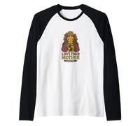 Aimez Votre mère, la Terre, la déesse Gaia, la Nature, Le Design Spirituel Manche Raglan