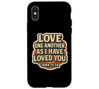 Aimez-Vous Les UNS Les Autres comme Je Vous AI aimés Bible chrétienne Vintage Coque pour iPhone X/XS
