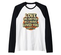 Aimez-Vous Les UNS Les Autres comme Je Vous AI aimés Bible chrétienne Vintage Manche Raglan