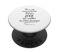 Aimez-Vous Les UNS Les Autres Jean 15:12 La Foi, la bonté, Les Écritures, la Bible PopSockets PopGrip Adhésif