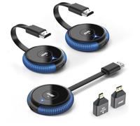 AIMIBO Émetteur HDMI sans Fil 2 et 1 récepteur 4K, HDMI sans Fil Plusieurs TX 165FT/50M, Streaming Audio vidéo 5G, pour Ordinateur Portable/DSLR/TV Box/PC/téléphone vers TV/Moniteur/projecteur