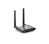 AIMIBO HDMI Receiver 5G Wireless Extender with VGA/HDMI, Streaming Netfix Video from Laptop, TV Box, Camera, Phone Cast to TV, Projector - 165FT/50M(White)