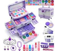Aimiffy Maquillage Enfant Jouet Filles - Lavable Malette Maquillage Enfant, Non Toxique Malette Kit Coffret Maquillage Enfant de Noël Anniversaire Jouet pour Princesse Fille 4 5 6 7 8 9 10+ Ans