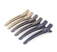AIMIKE 6pcs Pince Crocodile Cheveux, Pince Cheveux Antidérapante Sans Trace, Pinces Cheveux Femme Pour Sectionnement Coupe, Pince à Cheveux à Bec de Canard Pratiques, Pince Cheveux Coiffeur, Neutre