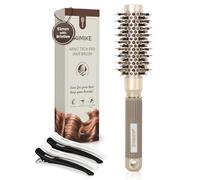 AIMIKE Brosse à cheveux ronde, nano céramique thermique et ionique, petites brosses rondes avec poils de sanglier pour le séchage, le coiffage, le bouclage et la brillance (baril de 2.5 cm)