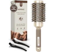 AIMIKE Brosse Ronde Brushing Professionnel, Brosse Ronde Brushing avec des Poils de Sanglier, Améliore la texture pour le séchage, le coiffage, le bouclage et la brillance,Canon 43MM