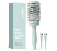 AIMIKE Grosse Brosse Ronde Brushing 53mm Pour Cheveux Longs, Brosse Cheveux Brushing Professionnel Avec Poils Nylon Bi-Forme Et Manche Antidérapant, Séchage Rapide, Lisse Et Volumineux