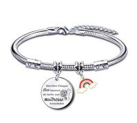 AIMINI Bracelet Atsem, Idée Cadeau pour Maitresse, Directrice et Assistante Maternelle