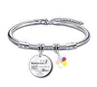 AIMINI Bracelet Cadeau pour Atsem, Maîtresse, Directrice et Assistante Maternelle - Idée Fin D'Année pour École