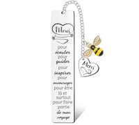 AIMINI Cadeau Maitresse d'école marque page Professeur Marque-pages Enseignantes Jour Apprécier Cadeau Hommes Merci Souvenir Anniversaire Retraite Noël Action De Grâce Livre Accessoire (1)