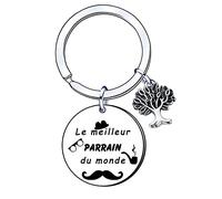 AIMINI Cadeau Parrain Anniversaire et Noël - Porte clés Personnalisé Original (2)