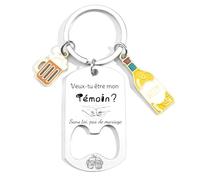 AIMINI Cadeau Témoin Porte-clef Veux-tu être mon/ma témoin ? - Cadeau Demande Témoin Mariage