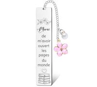 AIMINI Marque page Merci Cadeau Maitresse d'école marque page Professeur Marque-pages Enseignantes Jour Apprécier Merci Souvenir Anniversaire Retraite Noël Action De Grâce Livre Accessoire (2)