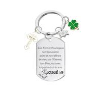 AIMINI Porte-clés Chrétien,Cadeau Inspirant,Cadeau pour Communion et Confirmation,Cadeaux de baptême,Cadeau d'Anniversaire et Calendrier de l'Avent,Porte-clés religieux pour femme et homme (1)