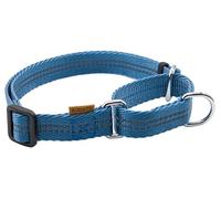 Aiminto Collier martingale réglable en nylon réfléchissant pour chien pour le dressage et la marche (bleu, S (cou : 30,5 - 45,7 cm, largeur : 1,6 cm)