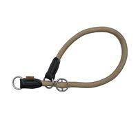 Aiminto Collier tressé pour Chien de Dressage Professionnel Rond Anti-Traction avec Anneau d'arrêt Coulissant - Idéal pour Chiens de Taille Moyenne et Grande - Taille M - 45,7 cm de Long - Kaki