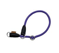 Aiminto Collier tressé pour chien de dressage professionnel rond anti-traction avec anneau d'arrêt coulissant - Idéal pour petits chiens (taille S (6,35 mm) - 35,6 cm de long, violet