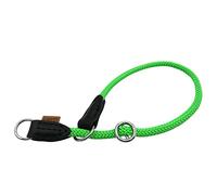 Aiminto Collier tressé pour chien de dressage professionnel rond anti-traction avec anneau d'arrêt coulissant - Idéal pour les petits chiens (taille S (6,35 mm) - 35,6 cm de long, vert clair