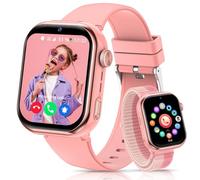 AIMIUVEI 4G Montre Connectée Enfants, 1.83''HD Montre Téléphone Enfant avec GPS, Batterie de 800mAh, Appels Vidéo, Chat Vocal, Wi-FI/LBS/SOS/SMS, Mode École, Podomètre, Réveil, Étanchéité IP68 (Rose)